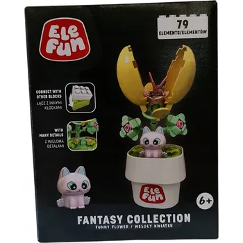 ostatní stavebnice EleFun Fantasy Collection Stavebnice v květináči s kotětem 79 dílů 6+