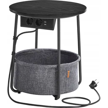 Konferenční stolek Konferenční stolek Songmics kulatý 45 x 45 x 50 cm černý