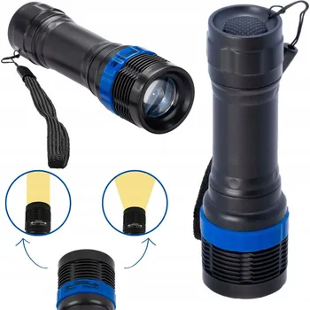 Svítilna Kompaktní Taktická Kapesní Svítilna s ZOOMEM LED SMD Dioda a Čočkou