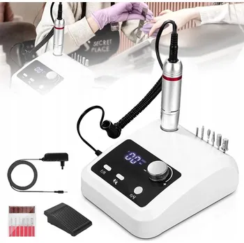 Profesionální Silná Bruska na Nehty Manikúra Pedikúra + Sada Fréz