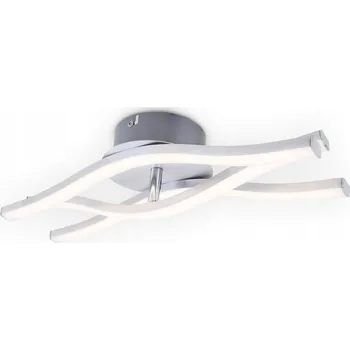 Kulatý Stropní Svítidlo Briloner 36 x 8 cm bílá, stříbrná