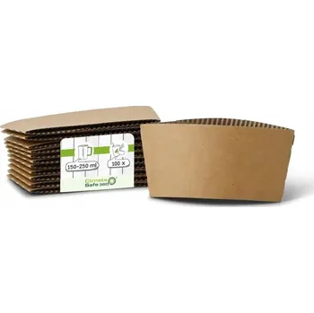 Jednorázové nádobí Papírový návlek / obal na kelímky o průměru 80 mm | 100 ks