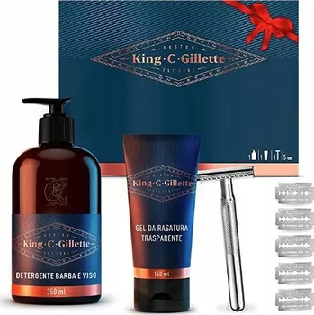 Péče o vousy Gillette King C sada Gel 150 Ml + holicí strojek s 5 břity + Šampon na vousy