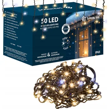 Obraz Světelný závěs Springos 21 - 50 LED