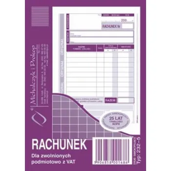 Michalczyk & Prokop Bill pro osoby osvobozené od DPH A6 80 listů (232-5)