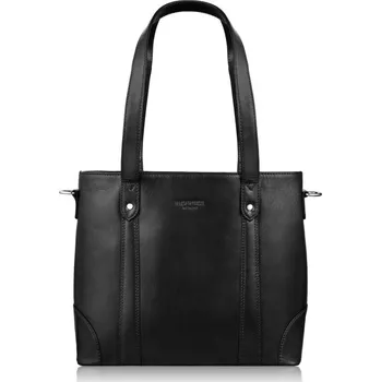 Kabelka Paolo Peruzzi Dámská kožená shopper přes rameno Peruzzi; černá