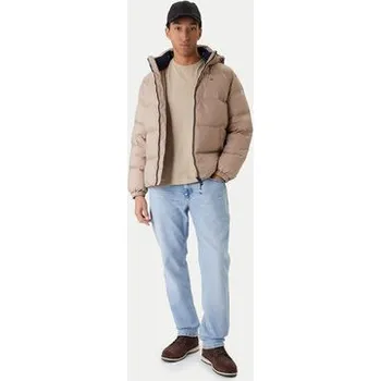 Pánské oblečení Tommy Jeans Vatovaná bunda Essential DM0DM19786 Béžová Regular Fit XXL