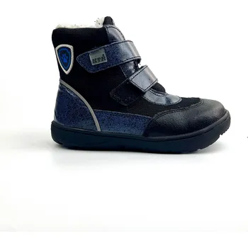 Chlapecká zimní obuv KTR SN2518 TEX ZIMNÍ ČERNÁ+MODRÁ Velikost: 28