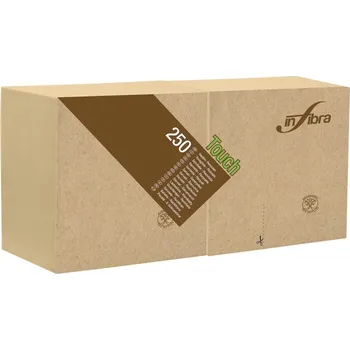 Papírový ubrousek Koktejlové ubrousky Bio-Eko Infibra 2vrstvy 24x24cm béžová, 250ks