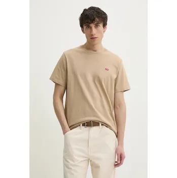 Pánské tričko Bavlněné tričko Levi's SS ORIGINAL HM TEE béžová barva, 56605 56605.0261 80X, vel. S