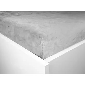 Prostěradlo Aaryans Mikroplyšové prostěradlo 180 x 200 cm šedá