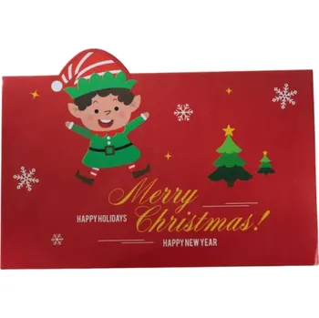 Vánoční dekorace Vánoční a novoroční 3D přání z papíru Ručně vyráběné skládací přáníčko s různými vánočními motivy Elegantní sváteční dekorace a blahopřání