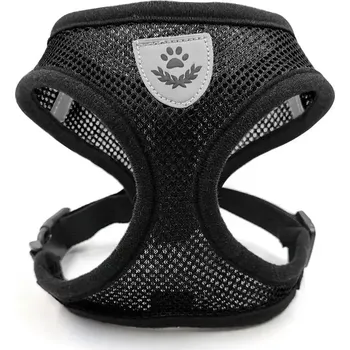 Obleček pro psa TopTechnology Hrudní popruh pro psa a kočku - prodyšná vesta na venčení, velikost: L (černá)