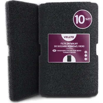 Praní a péče o prádlo 10x PĚNOVÝ FILTR DO SUŠIČKY prádla Beko Grundig Dexon OMYVATELNÝ