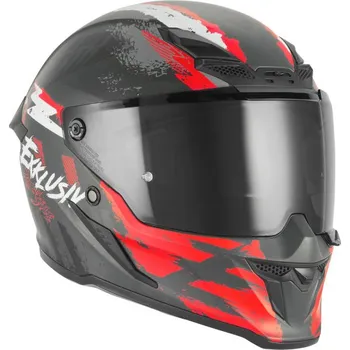 Helma na motorku Přilba GOLIATH CUT´D, NOX EXKLUSIV (černá matná, červená) 2026 (Velikost: 2XL)