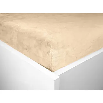 Prostěradlo Aaryans Mikroplyšové prostěradlo béžové 180 x 200 cm