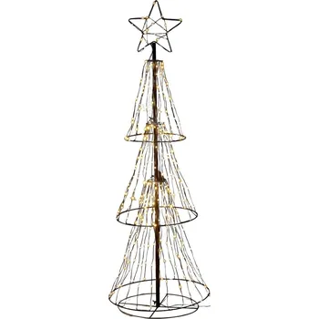 Vánoční dekorace DEKORATIVNÍ VÁNOČNÍ STROMEK 310 LED TEPLÁ BÍLÁ 150 CM LUCA