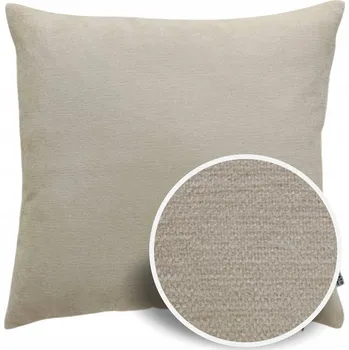 Povlak na dekorativní polštářek DEKORAČNÍ povlak na polštář, žinylka, světle béžový, 45x45 cm
