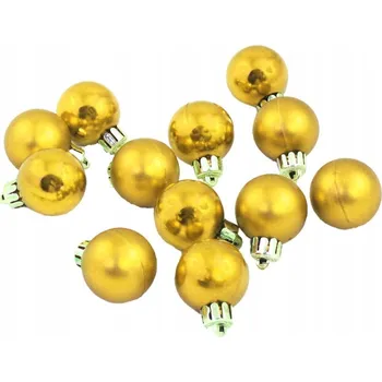 Vánoční dekorace VÁNOČNÍ VÁNOČNÍ BAŇKY ZLATÉ VÁNOČNÍ OZDOBY VÁNOČNÍ 3cm 12 kusů
