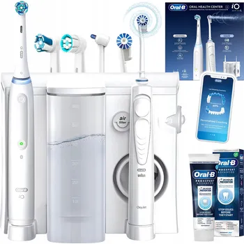 Elektrický zubní kartáček Oral-B iO4 + Ústní sprcha Health Center OxyJet WaterJet bílá