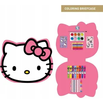 Výtvárné potřeby HELLO KITTY SADA NA KRESLENÍ PENÁL S VYBAVENÍM ŠKOLY SANRIO