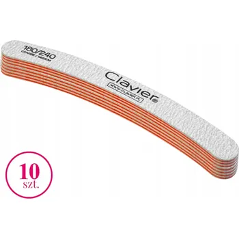 10 x pilník na nehty CLAVIER banánový 180/240 zebra