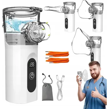 Inhalátor NEBULIZÁTOR INHALÁTOR pro děti a dospělé - přenosný, Akumulátor , tichý