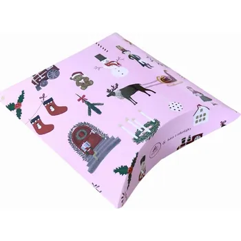 Vánoční dekorace Be Nice EKO Vánoční krabička Anglická pohádka – růžová malá (14×13,5×4 cm)