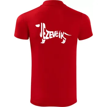 Pánská košile Jezevčík - CZ - Polokošile Victory sportovní (dresovina) - 3XL ( Červená )