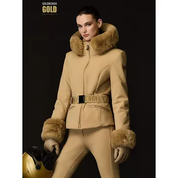 Dámská lyžařská bunda Goldbergh Prezioso Faux Fur Caramello