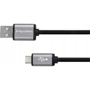 Datový kabel Kabel Kruger&Matz USB - USB-C 1 m černý