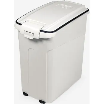 box na krmivo Hermetická nádoba "Oto S" na suché krmivo nebo pamlsky - Bílá, s vestavěným