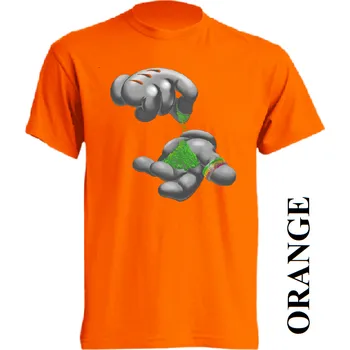 Pánské tričko panske-levne-bavlnene-vtipne-tricko-potisk-trava-joint Barva: Lime stone - krémová, velikost: XS