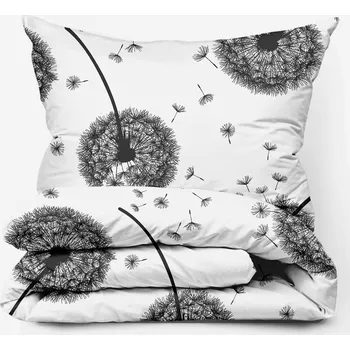 Povlečení Bavlněné povlečení Pampelišky bílé Zapínání: knoflík, Velikost polštáře: 50x70, Velikost přikrývky: 140x200