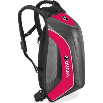 Motodoplněk Skořepinový batoh na motorku Ducati červený