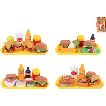 Dětská kuchyňka Mikro trading Fast food set 8 - 9 ks - 4 druhy