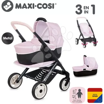 Kombinovaný kočárek 3v1 Maxi Cosi pro panenky Powder pink > varianta powder pink