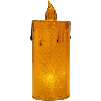 Svíčka DEKORATIVNÍ SVÍČKA 12,5 CM AMBER TEPLÁ BÍLÁ 1 LED