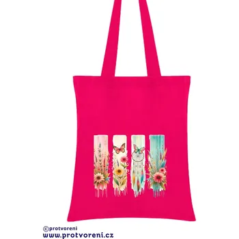 Taška s potiskem Textilní taška, Pastelový lapač, 41x37cm, mix barev, 1 kus Vyberte si barvu ZDE:: růžová