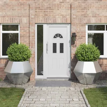 Truhlík vidaXL Truhlík 2 pcs Stříbrná 100 x 100 x 80 cm Nerezová ocel