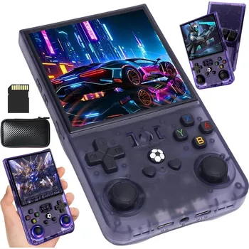 Herní konzole R36MAX RETRO HERNÍ KONZOLE SE DVĚMA JOYSTICKY 3D, TLAČÍTKA L/R