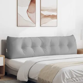 Podsedák vidaXL Polštář na záda Oblačno šedá 180 x 24 x 50 cm textil