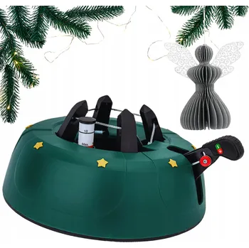 Stojánek na vánoční stromek Stojan na živý VÁNOČNÍ STROMEK s ukazatelem množství vody DÁREK šedý papírový andílek