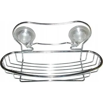Drátěná police Chromová Koupelnová Polička Oválná 30x11x4cm Stříbrná Doplňky