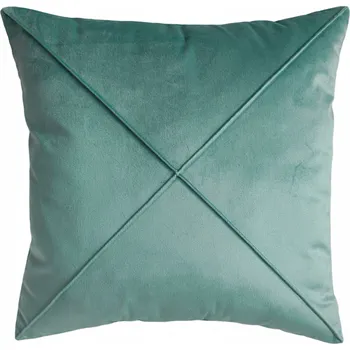 Povlak na polštářek Dekorační povlak na polštář Boho, sametový velur, blankytně modrá / mořská, 40x40 cm