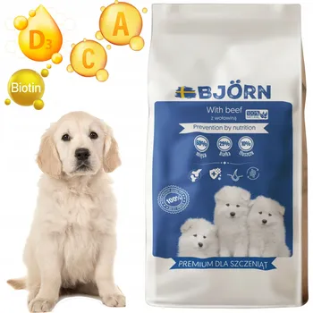 Krmivo pro psa BJÖRN Suché Krmivo pro štěňata psů 60 % MASA VITAMÍNY 29 % BÍLKOVIN 10 kg