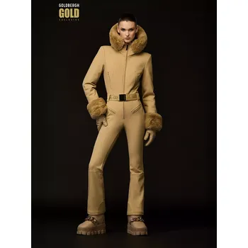 dívčí zimní kombinéza Goldbergh Vita Faux Fur Caramello 38