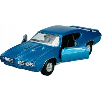 autíčko WELLY 1969 PONTIAC GTO MODRÝ 1:34 NOVÝ KOVOVÝ MODEL