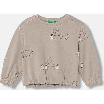 Kojenecká mikina United Colors of Benetton 3TIKG10LE.P.Seasonal hnědá 84X, vel. 110