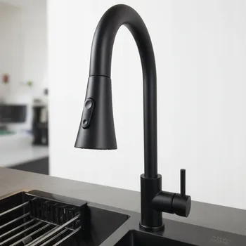 Vodovodní baterie Stojánková kuchyňská baterie ANW HOME MODERN šedá